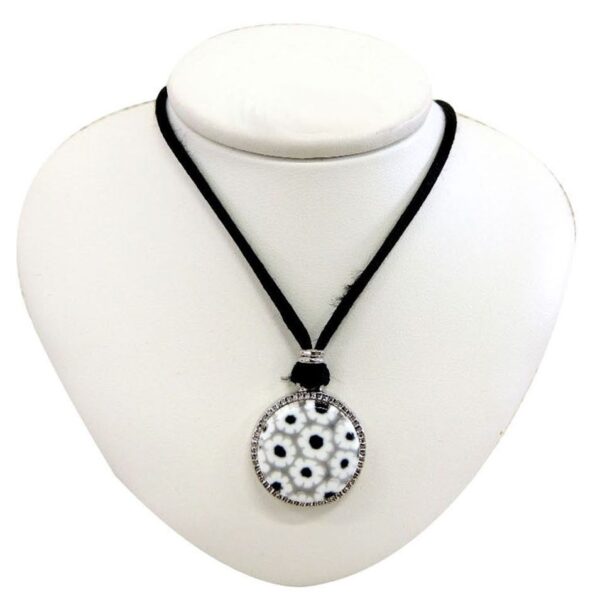 NECKLACE with MURRINA ROUND PENDANT MURANO GLASS ⌀1,8cm - Monocolor