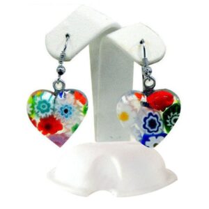 MURRINA EARRINGS MURANO GLASS - HEART