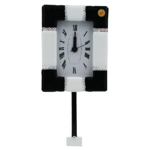 CLOCK WITH PENDULUM MURANO GLASS 14X18cm "GIUSTINIANO" series