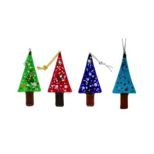 Hanging Christmas Tree Murano Glass h8,5cm (4 Pieces)