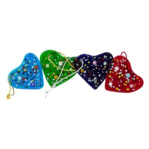 Hearts to Hang Murano Glass h4,5cm (4 Pieces)