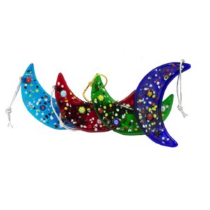 Moon to Hang Murano Glass h8cm (4 Pieces)