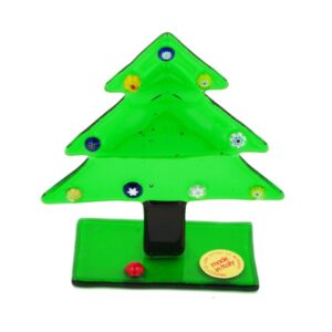 CHRISTMAS TREE WITH BASE MURANO GLASS h 8,5cm