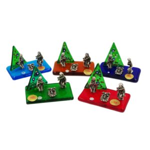 NATIVITY SCENE WITH CHRISTMAS TREE MURANO GLASS 4,5x7,5cm (1 piece)