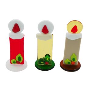 CANDLE WITH BASE MURANO GLASS h 8,5cm (1 piece)