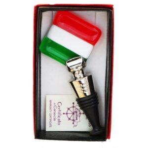 Wine Stopper Murano Glass - Italia 3,8x3,8cm