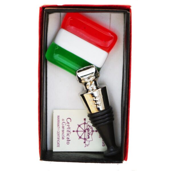 Wine Stopper Murano Glass - Italia 3,8x3,8cm