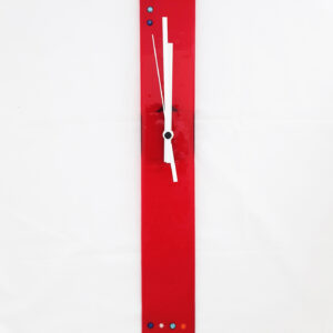 Red Stylo - MURANO GLASS CLOCK by BSDesign