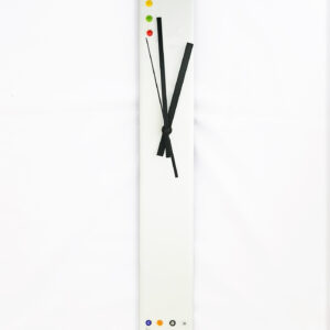 White Stylo - MURANO GLASS CLOCK by BSDesign