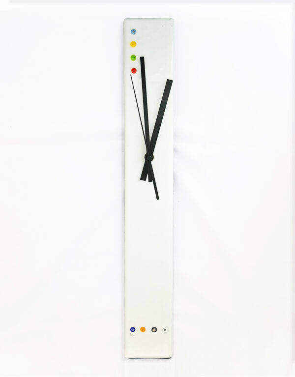 White Stylo - MURANO GLASS CLOCK by BSDesign