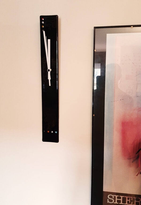 Black Stylo - MURANO GLASS CLOCK by BSDesign
