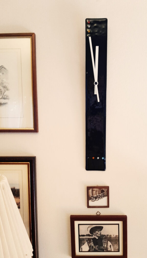 Black Stylo - MURANO GLASS CLOCK by BSDesign